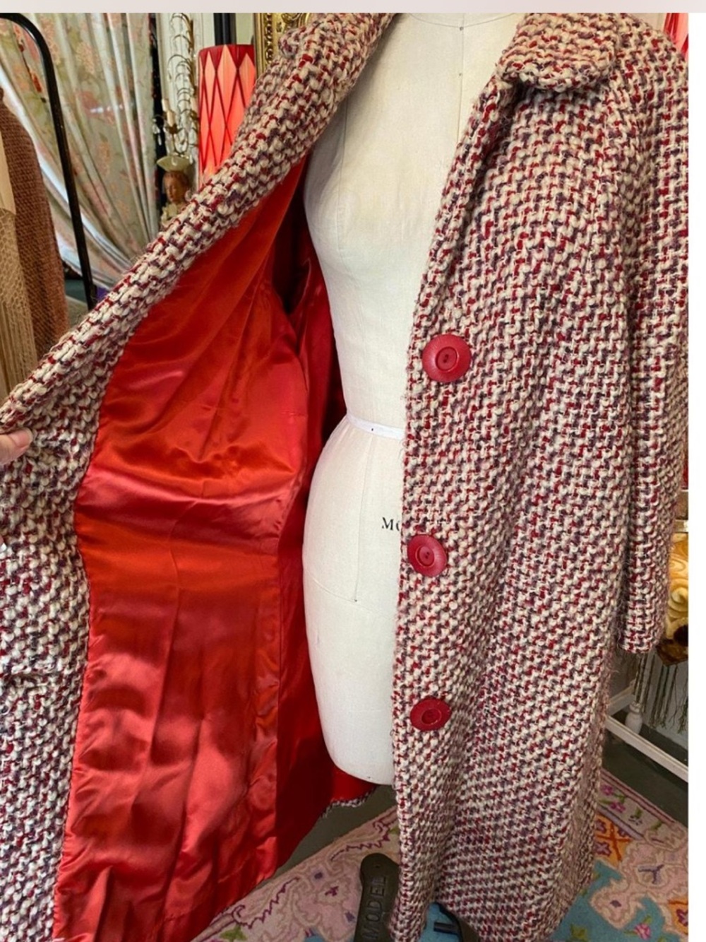 Vintage 1950s coat Size Medium - Picture 3 of 4